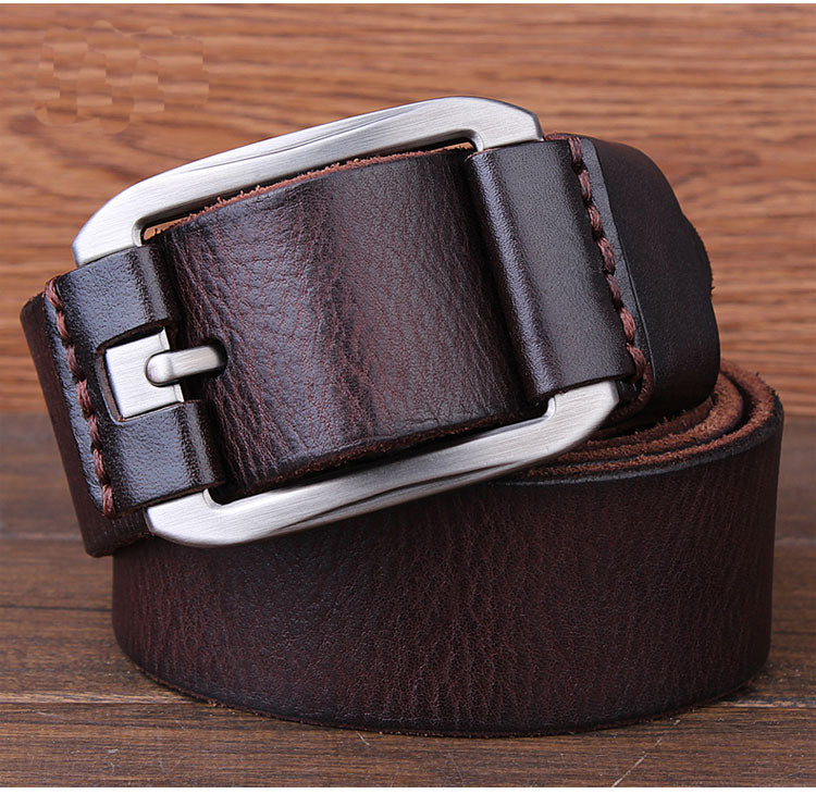 Men&#39;s Belt Leather Belt Casual Pidai Pin Buckle