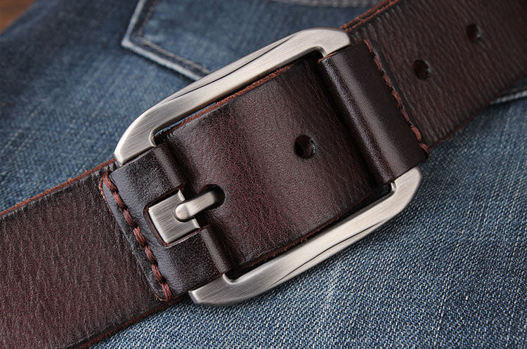 Men&#39;s Belt Leather Belt Casual Pidai Pin Buckle