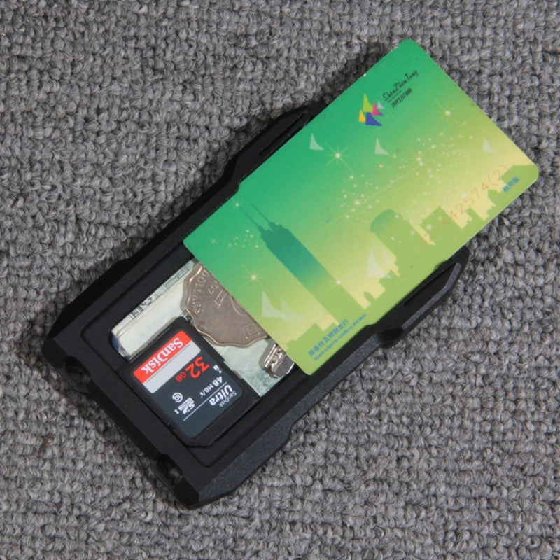 Men&#39;s Anti-theft Brush Multi-functional Metal Card Bag Female Aluminum Alloy Bank Card Set Certificate Box