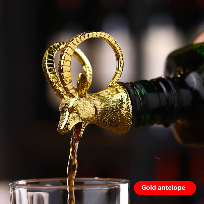 Zinc Alloy Wine Mouth Creative Animal Deer Head Wine Pourer