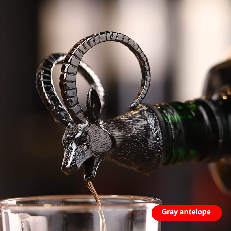 Zinc Alloy Wine Mouth Creative Animal Deer Head Wine Pourer