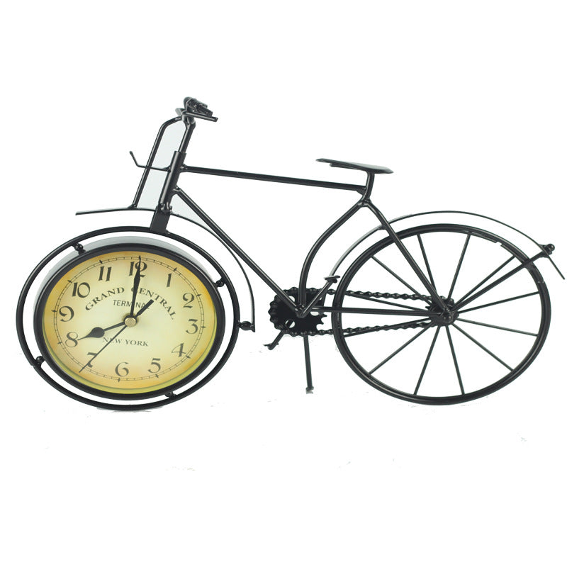 Retro Vintage Silent Iron Bike Bicycle Clock