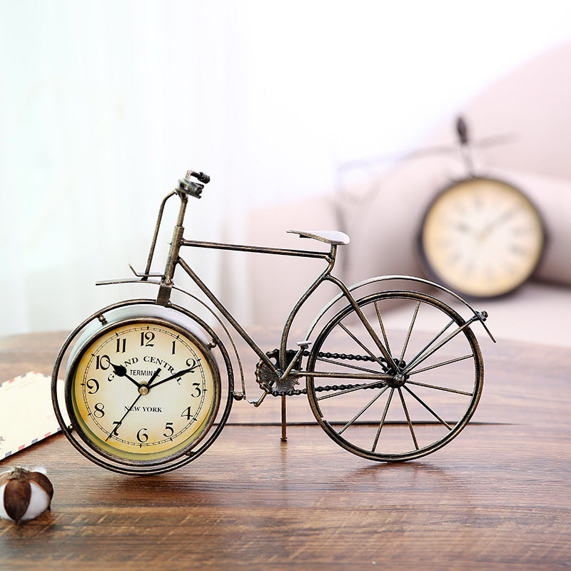 Retro Vintage Silent Iron Bike Bicycle Clock