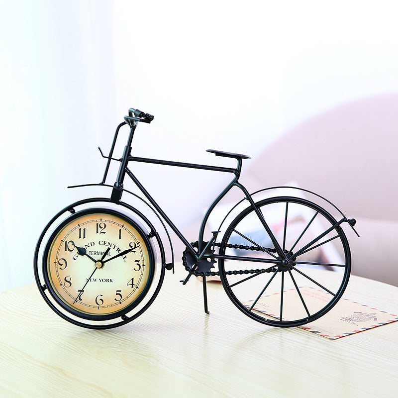 Retro Vintage Silent Iron Bike Bicycle Clock