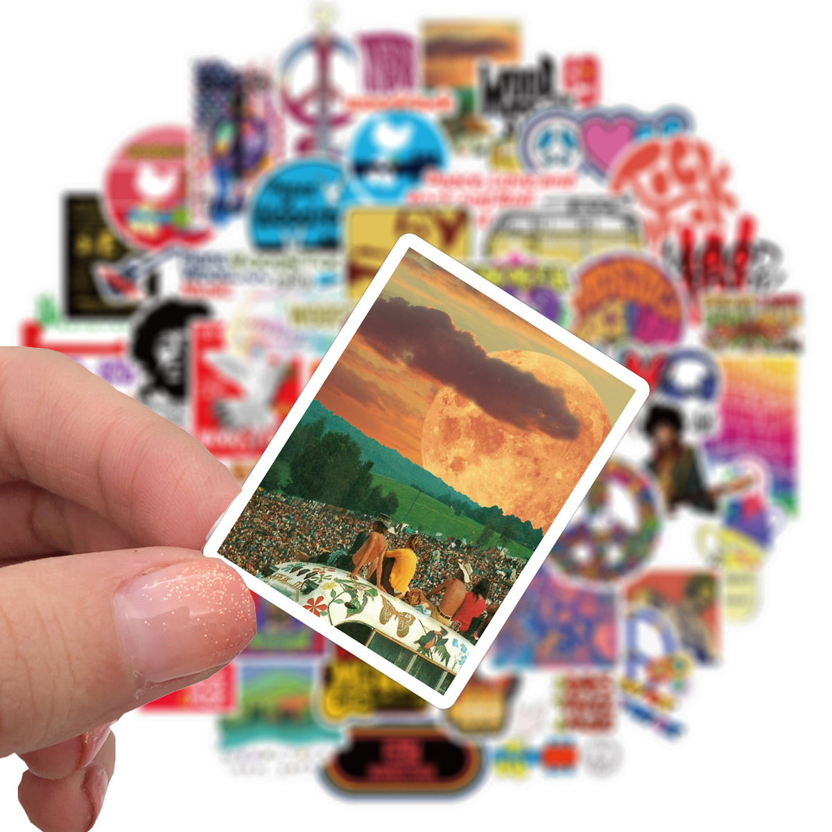 Woodstock Music Festival Graffiti Sticker Amazon Waterproof Helmet Guitar Motorcycle Sticker