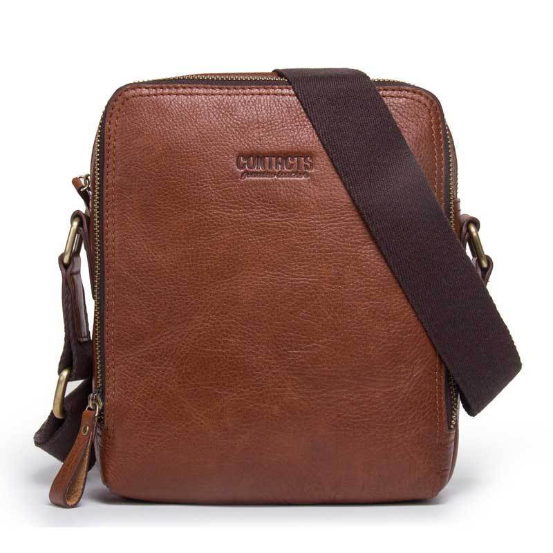Black Angel Factory Direct Sales Retro Crazy Horse Cowhide Men&#39;s Shoulder Bag Leather Men&#39;s Messenger Bag Cross-Border Delivery