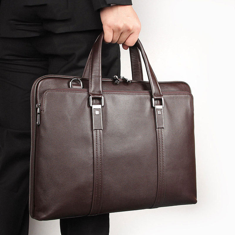 Gentleman Style Leather Men&#39;s Bags Business Bag Briefcases Men&#39;s Handbags Atmospheric And Stable Handbags