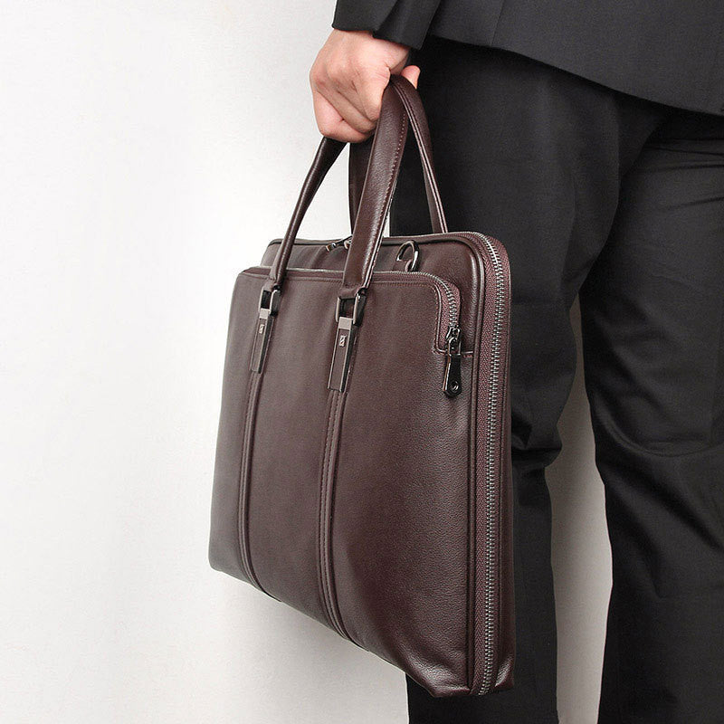 Gentleman Style Leather Men&#39;s Bags Business Bag Briefcases Men&#39;s Handbags Atmospheric And Stable Handbags