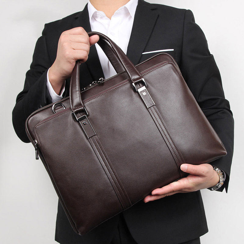 Gentleman Style Leather Men&#39;s Bags Business Bag Briefcases Men&#39;s Handbags Atmospheric And Stable Handbags