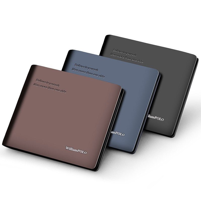 Short wallet men&#39;s real cowhide wallet