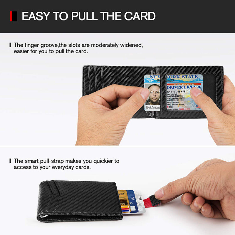Men&#39;s Leather Card Holder Rfid Anti-Theft Brush