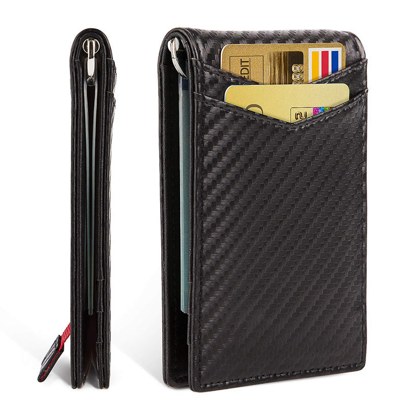 Men&#39;s Leather Card Holder Rfid Anti-Theft Brush
