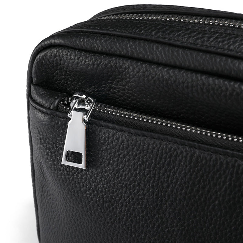 Men&#39;s One-Shoulder Casual Top Layer Leather Crossbody Bag