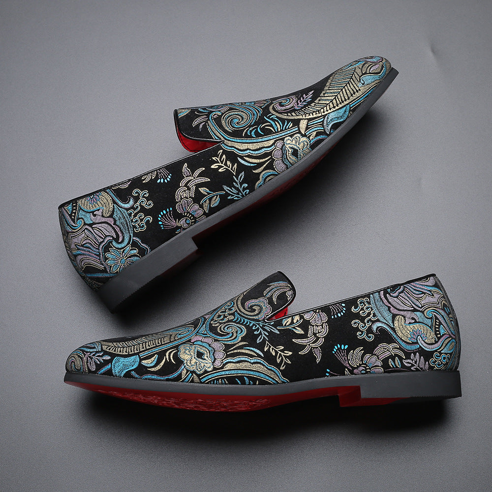 Fall Men&#39;S Round Toe Casual Single Shoe Cover Foot Large Size Loafers Low Heel Men&#39;S Shoes