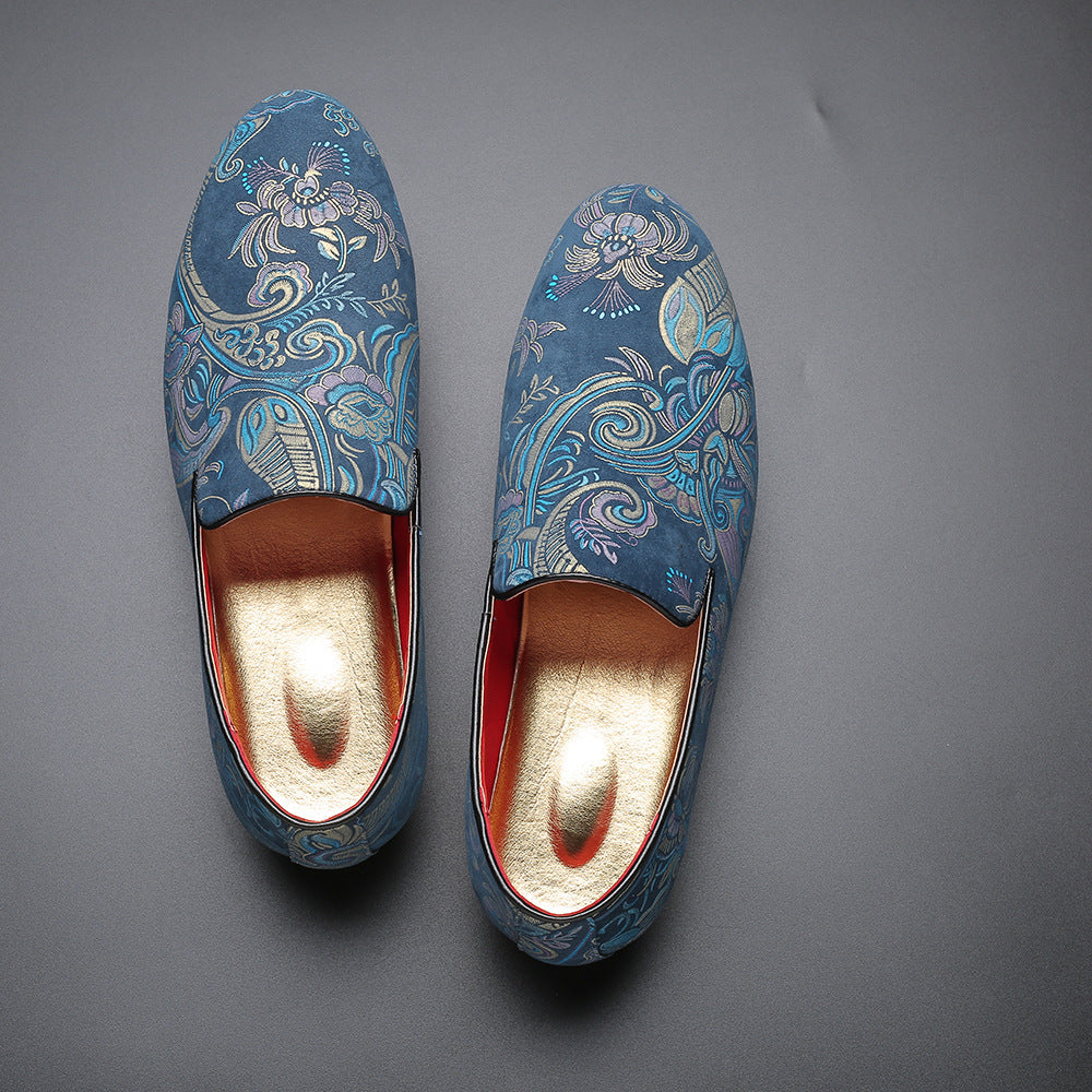 Fall Men&#39;S Round Toe Casual Single Shoe Cover Foot Large Size Loafers Low Heel Men&#39;S Shoes