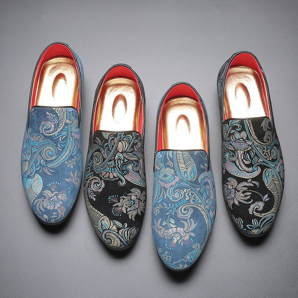 Fall Men&#39;S Round Toe Casual Single Shoe Cover Foot Large Size Loafers Low Heel Men&#39;S Shoes