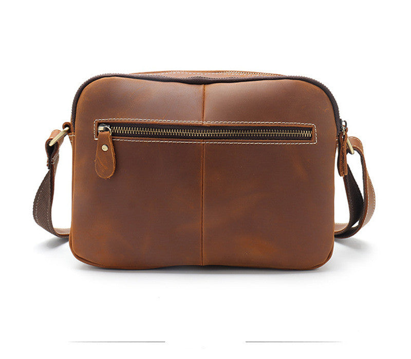 Men&#39;s Shoulder Bag Head Layer Cowhide Casual Personality Messenger Bag