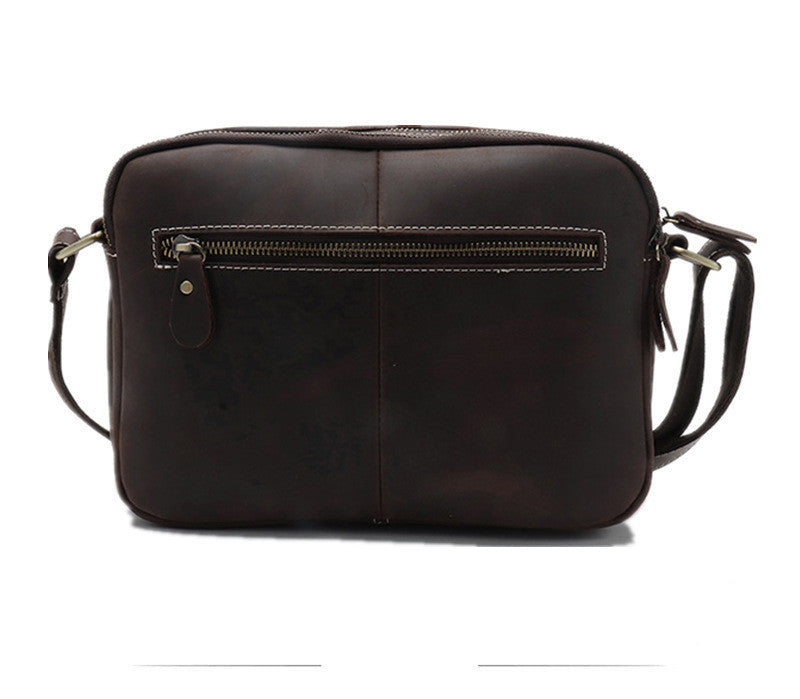 Men&#39;s Shoulder Bag Head Layer Cowhide Casual Personality Messenger Bag