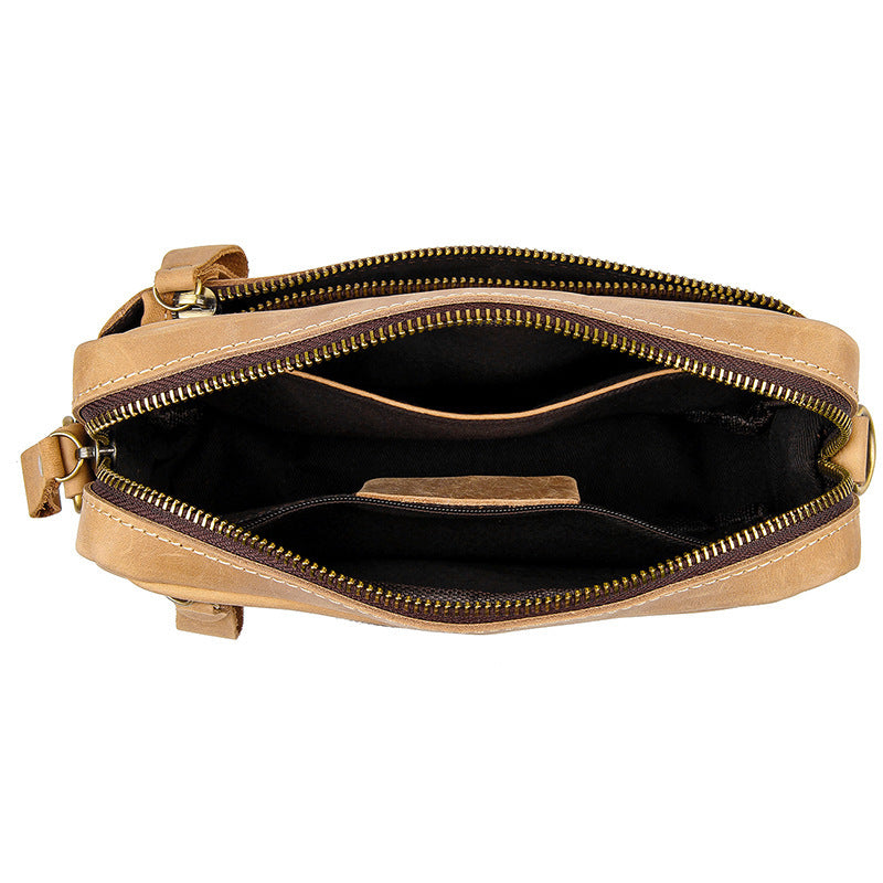 Retro Crazy Horse Leather Men&#39;s Clutch