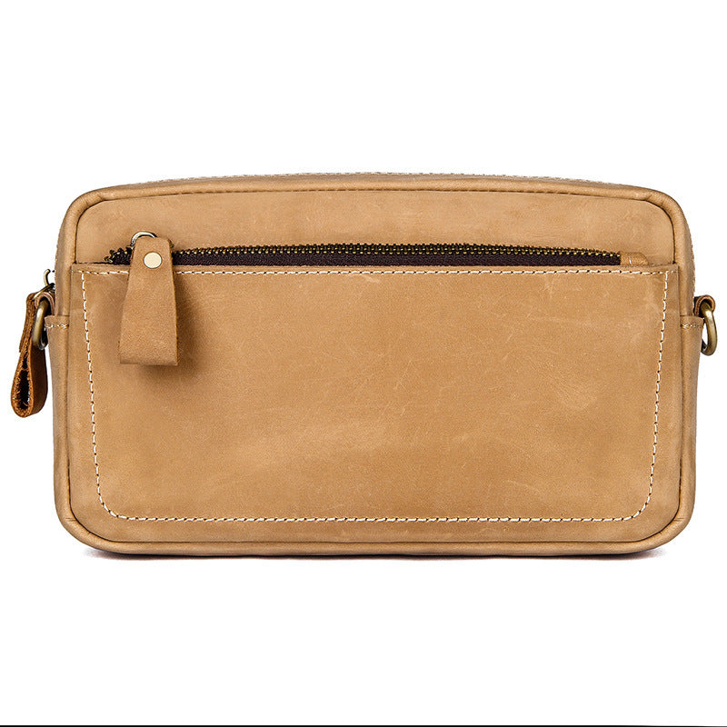 Retro Crazy Horse Leather Men&#39;s Clutch