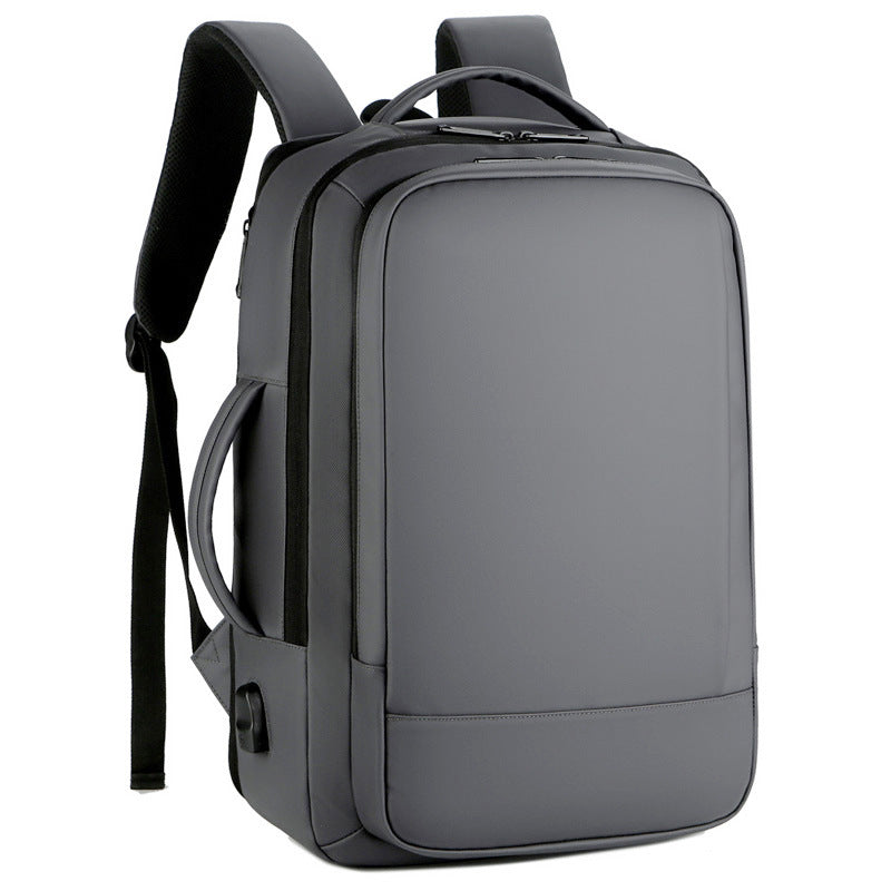Large Capacity Expandable Neutral No Logo Backpack Multifunctional Waterproof Breathable Business Men&#39;&#39;s Computer Backpack