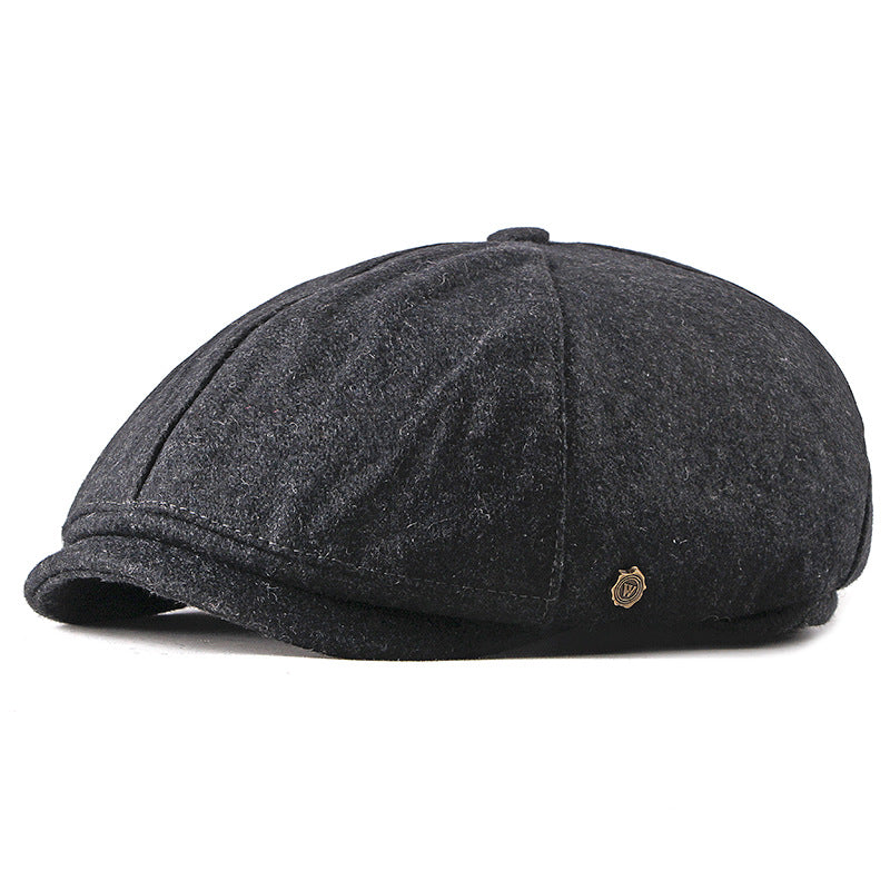 Foreign Trade New Style Men&#39;s Painter Hat Korean Fashion Cap British Retro Beret Octagonal Hat Female General