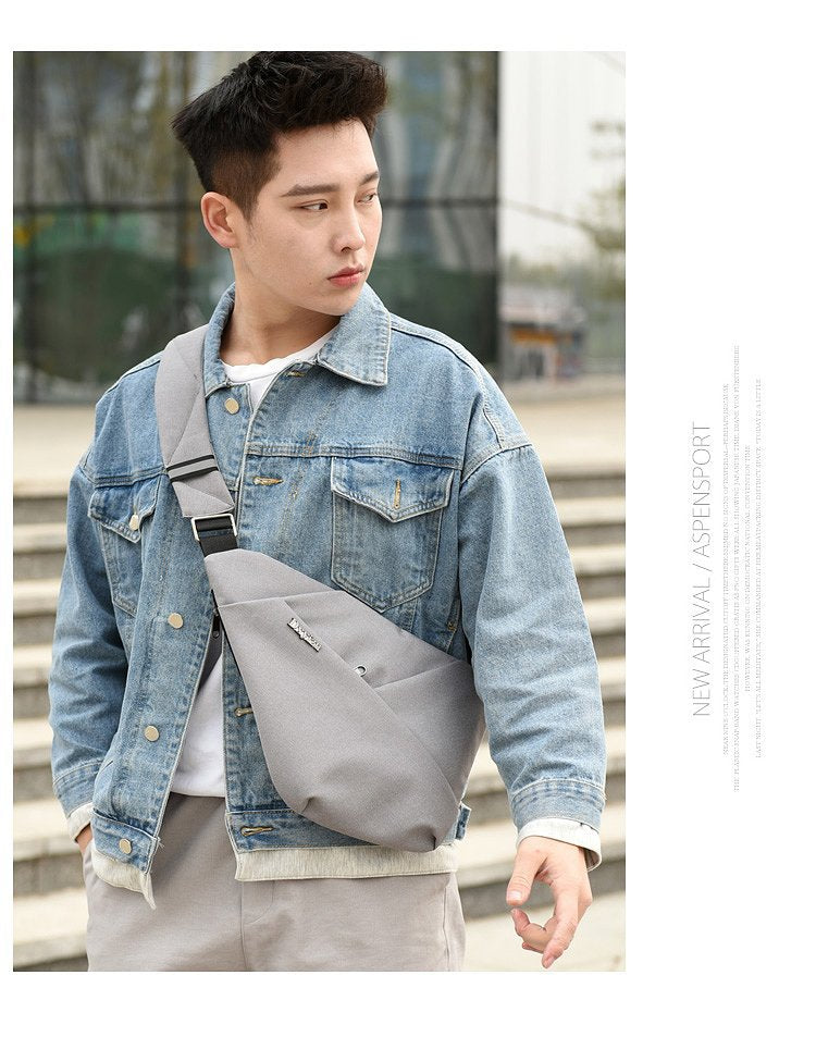 New Style Men&#39;s Chest Bag Messenger Bag Multifunctional Leisure Bag Shoulder Bag Wine Pouch Bag Anti-Lost Anti-Theft Bag