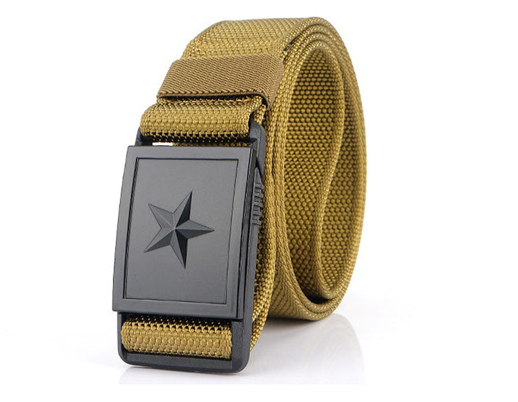 Men&#39;s Canvas Belt With Magnetic Buckle Belt