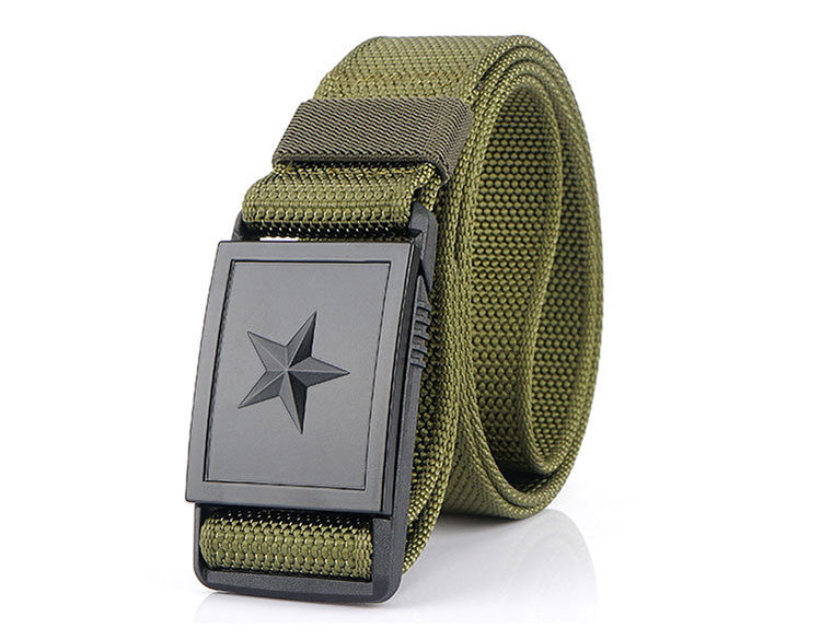 Men&#39;s Canvas Belt With Magnetic Buckle Belt