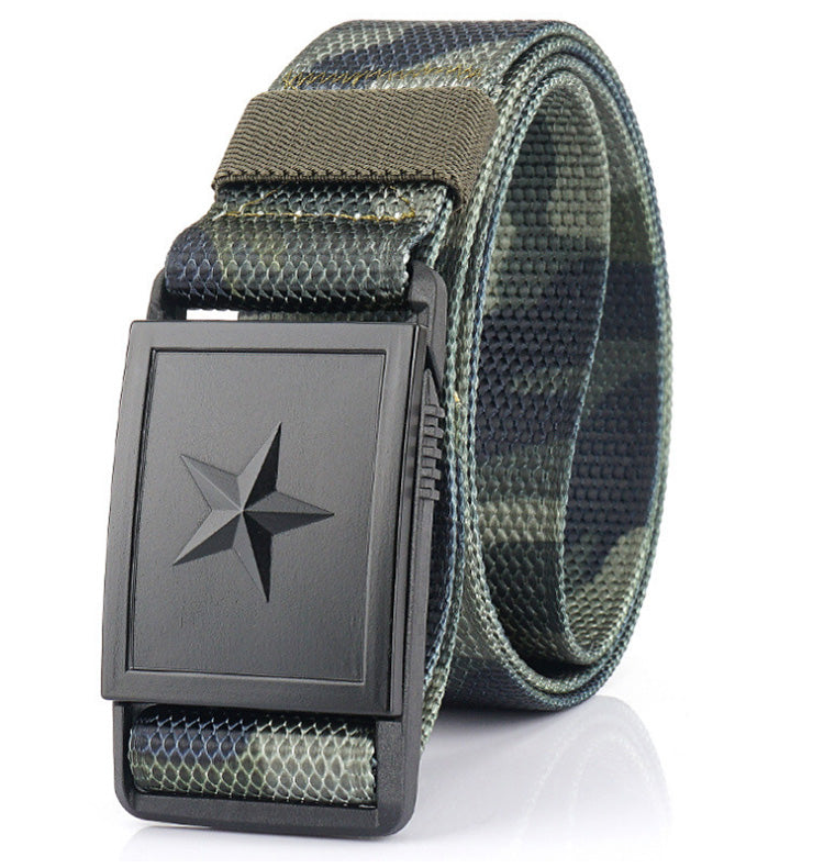 Men&#39;s Canvas Belt With Magnetic Buckle Belt