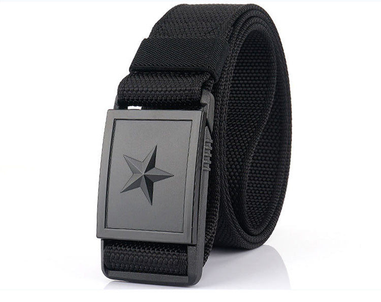 Men&#39;s Canvas Belt With Magnetic Buckle Belt