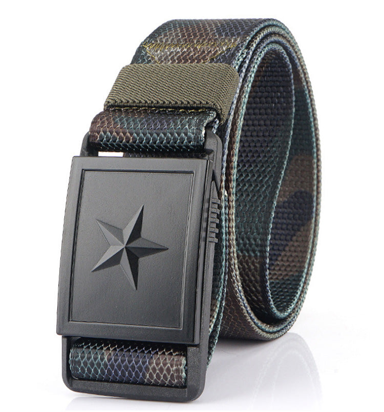 Men&#39;s Canvas Belt With Magnetic Buckle Belt