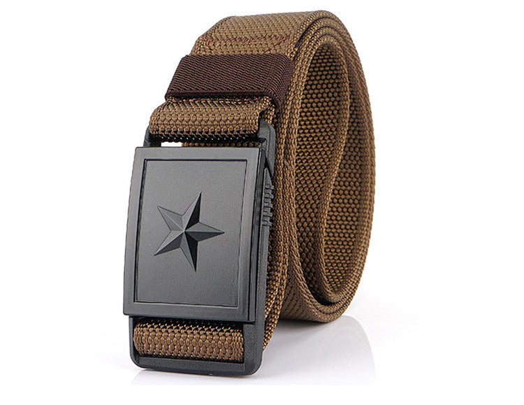 Men&#39;s Canvas Belt With Magnetic Buckle Belt