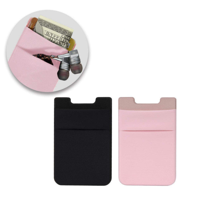 Best-Selling Lycra Card Holder U-Shaped Dual-Card Mobile Phone Card Sticker Student Card Holder 3m Glue Phone Back Sticker