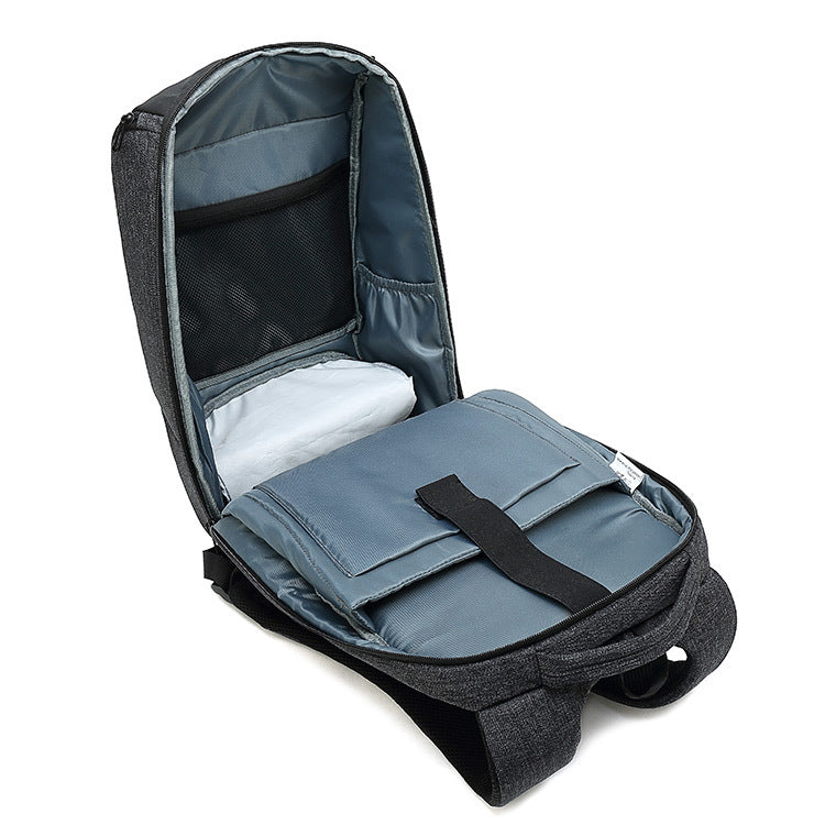 Men&#39;s Business Backpack Large Capacity Korean Version Multifunctional Anti-Theft Backpack Oxford Cloth Waterproof Student School Bag