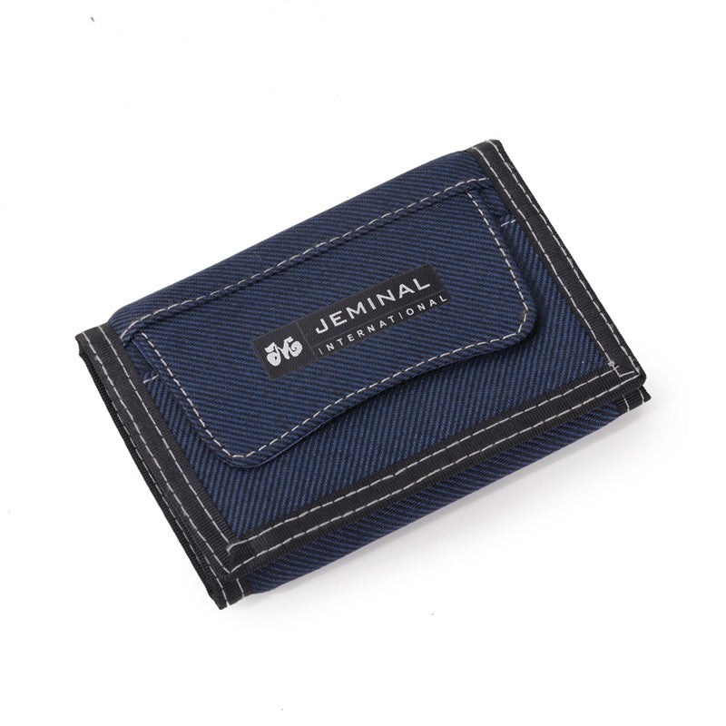Casual Short Canvas Denim Unisex Men&#39;s Wallet