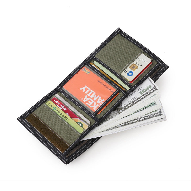 Casual Short Canvas Denim Unisex Men&#39;s Wallet