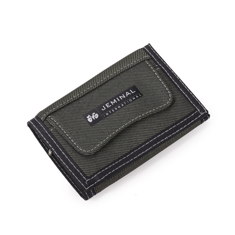 Casual Short Canvas Denim Unisex Men&#39;s Wallet