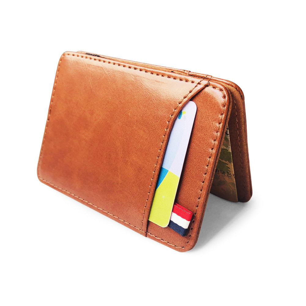 PU Leather Magic Bag Men&#39;s New Wallet Retro Wallet Foreign Trade Wallet