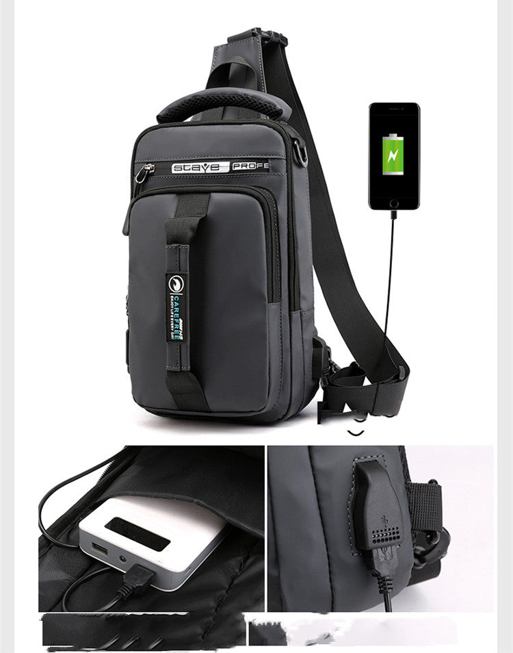 Wholesale Men&#39;s Chest Bag Custom New Oxford Cloth Shoulder Bag Travel Chest Small Bag Light Casual Messenger Bag