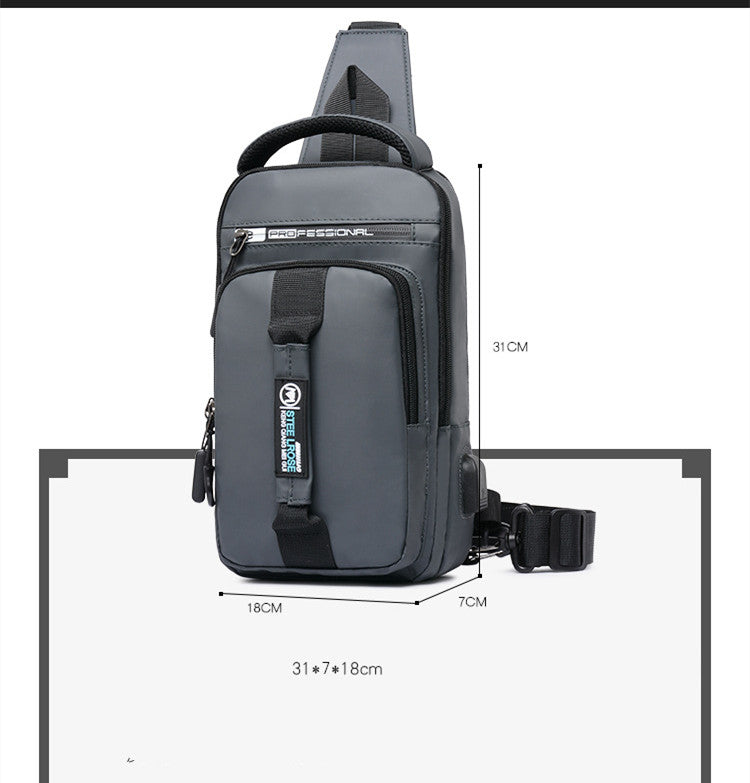 Wholesale Men&#39;s Chest Bag Custom New Oxford Cloth Shoulder Bag Travel Chest Small Bag Light Casual Messenger Bag