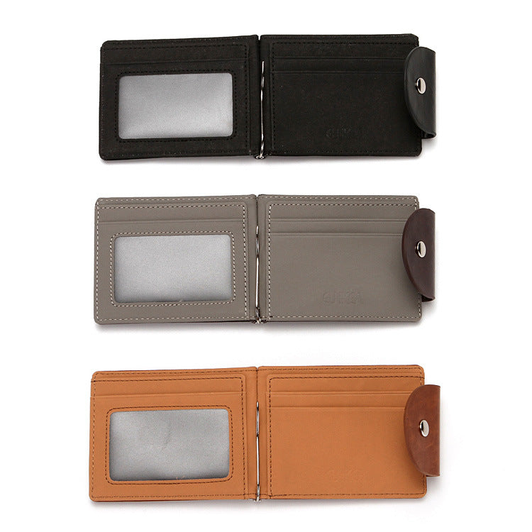 Creative Men&#39;S Wallet Korean Style Flip Buckle Zipper Coin Purse Us Gold Clip Card Holder Card Holder