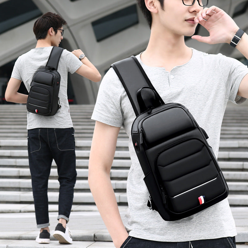 Large Capacity Diagonal Bag Men&#39;S Business Casual Shoulder Bag Fashion Student Cross-Body Bag