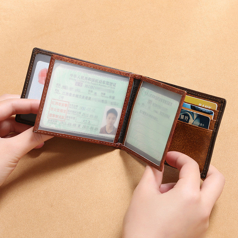 Multifunctional Card Holder Leather Driver&#39;s License Protection Card Holder