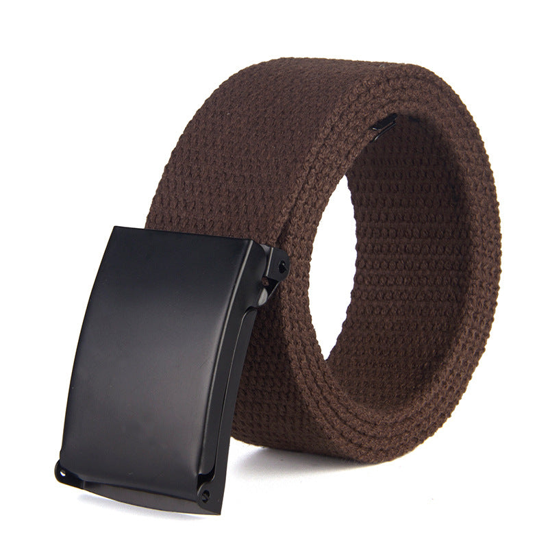Trendy Fashion New Men&#39;S And Women&#39;S Trousers Solid Color Canvas Belt Men&#39;S Belt