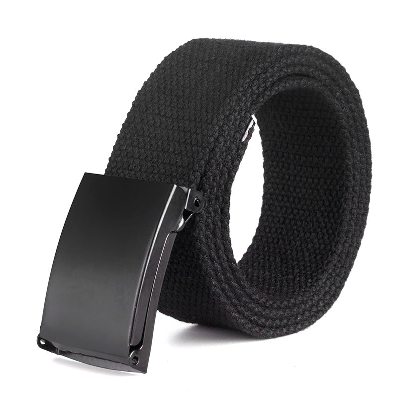 Trendy Fashion New Men&#39;S And Women&#39;S Trousers Solid Color Canvas Belt Men&#39;S Belt