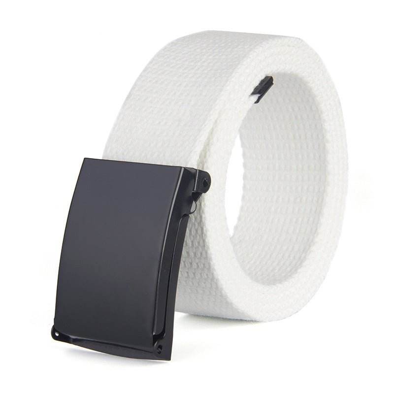 Trendy Fashion New Men&#39;S And Women&#39;S Trousers Solid Color Canvas Belt Men&#39;S Belt