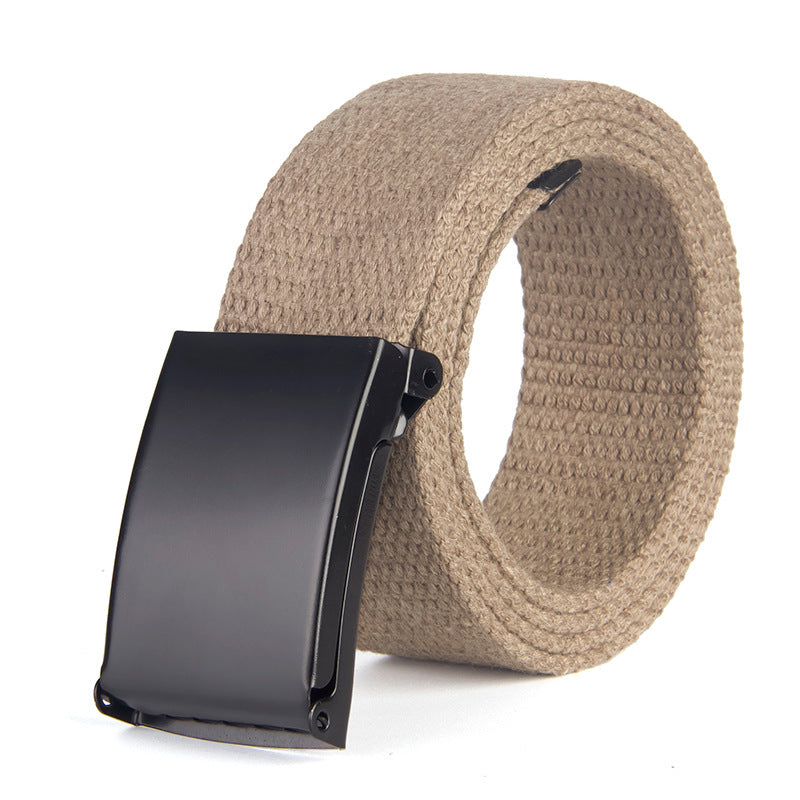 Trendy Fashion New Men&#39;S And Women&#39;S Trousers Solid Color Canvas Belt Men&#39;S Belt