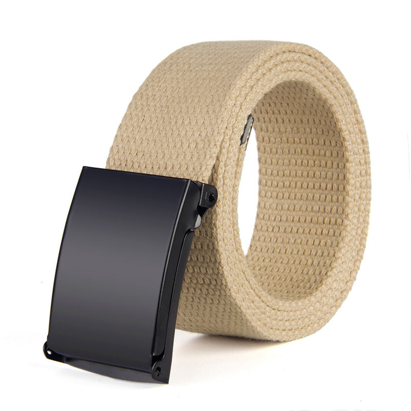 Trendy Fashion New Men&#39;S And Women&#39;S Trousers Solid Color Canvas Belt Men&#39;S Belt