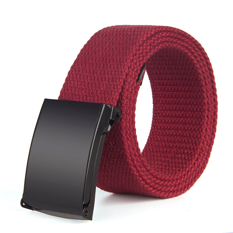 Trendy Fashion New Men&#39;S And Women&#39;S Trousers Solid Color Canvas Belt Men&#39;S Belt